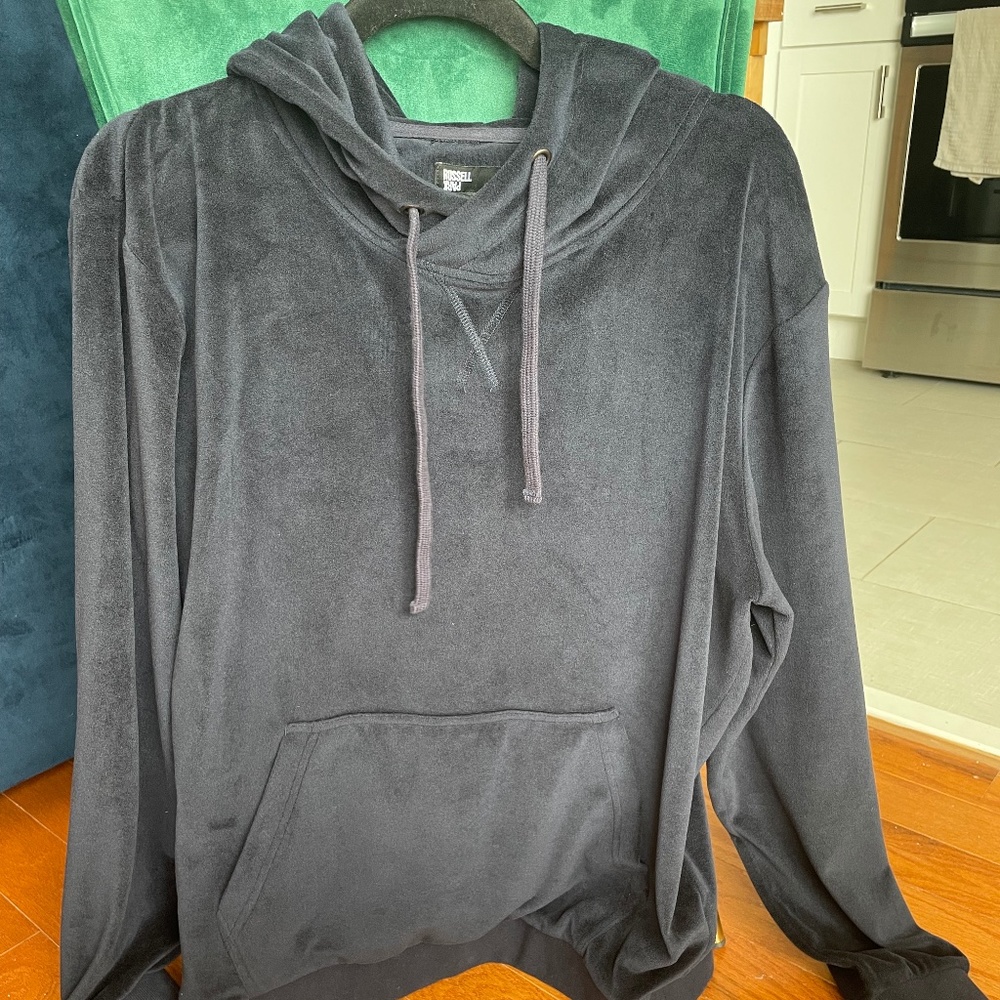 Men's Navy Russel Park Velour Sweatshirt